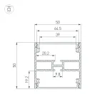 Arlight Профиль LINE-5050-DUAL-2000 ANOD BLACK Алюминий 045652