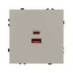 USB-розетка тип A+C софт-тач SCT-MUAC-SFPL-FC-CA (65W QC3) Arlight 059446(1)