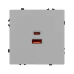 USB-розетка тип A+C софт-тач SCT-MUAC-SFPL-FC-IS (65W QC3) Arlight 059447(1)