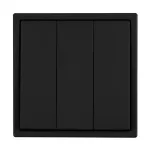 Выключатель 3 клавишный софт-тач SWT-MK03-SFPL-BK (250V 10A) Arlight 061796(1)
