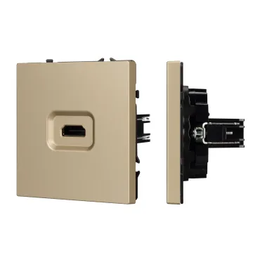 Розетка HDMI софт-тач SCT-MHD1-SFPL-GD Arlight 061843(1)