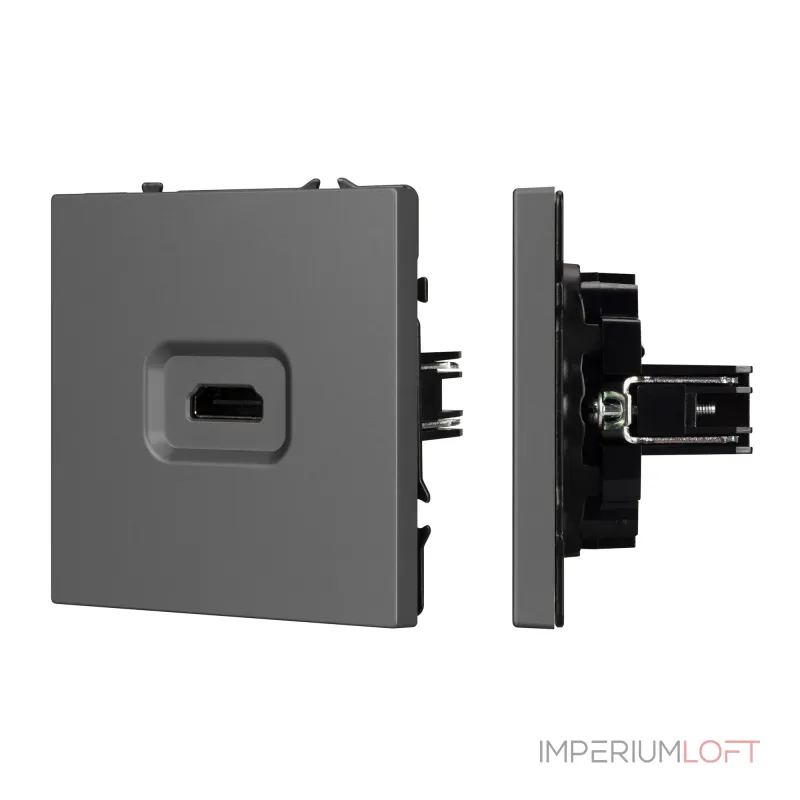 Розетка HDMI софт-тач SCT-MHD1-SFPL-GR Arlight 061844(1) Розетка HDMI софт-тач SCT-MHD1-SFPL-GR Arlight 061844(1)
