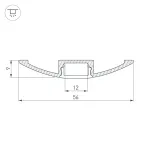 Arlight Профиль ARH-FLAT-2000 ANOD Алюминий 016149