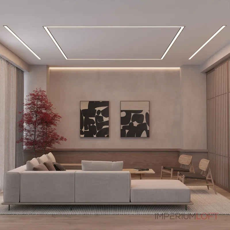 Arlight Профиль с экраном SL-LINIA62-F-2500 BLACK+OPAL Алюминий 036307
