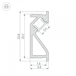 Arlight Профиль SL-BEVEL-2000 ANOD Алюминий 031120(1)
