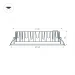 Светильник MS-MIST-BUILT-R145-15Вт Day4000 WH 110 deg 230В Arlight IP54 039062