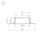 Arlight Профиль LINIA60-FANTOM-3000 ANOD Алюминий 046410