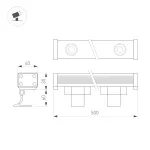 Arlight Линейный прожектор AR-LINE-500-9Вт Warm3000 GR 15 deg 230В IP65 052891