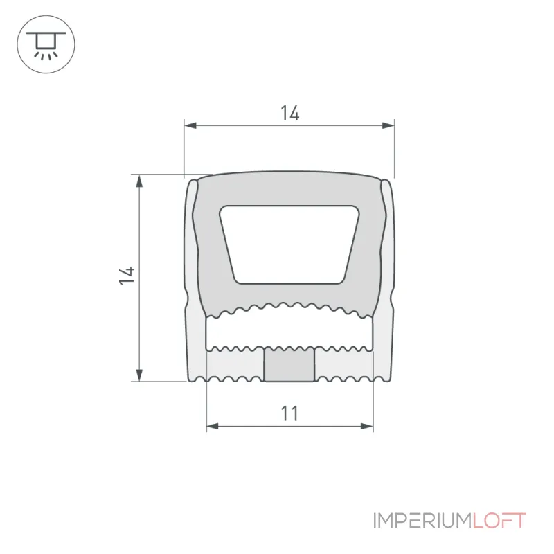 Arlight Силиконовый профиль WPH-FLEX-1414-TOP-S11-5м WHITE Силикон 040286