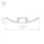 Arlight Профиль ARH-FLAT-2000 ANOD Алюминий 016149