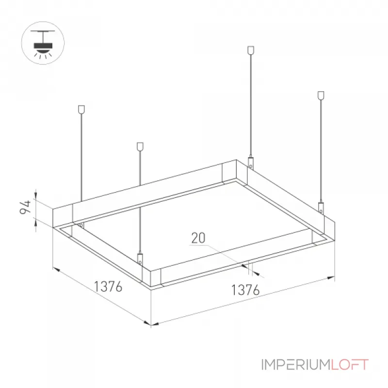Arlight Светильник ALT-LINEAIR-QUADRAT-FLAT-UPDOWN-DIM-1375-170Вт Warm3000 BK 100 deg 230В IP20 040635 Arlight Светильник ALT-LINEAIR-QUADRAT-FLAT-UPDOWN-DIM-1375-170Вт Warm3000 BK 100 deg 230В IP20 040635
