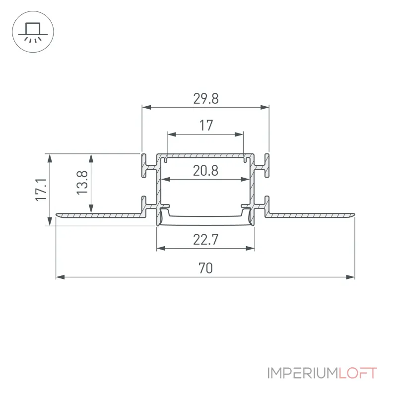 Arlight Профиль FANTOM-BENT-W23-TOP-2000 ANOD Алюминий 040347 Arlight Профиль FANTOM-BENT-W23-TOP-2000 ANOD Алюминий 040347