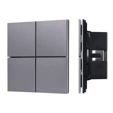Arlight INTELLIGENT ARLIGHT Кнопочная панель KNX-304-23-IN Grey BUS Frameless IARL IP20 038366
