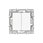 Механизм выключателя двухклавишный проходной SWT-MKP2-PL-WH 250В 16A Arlight 043727