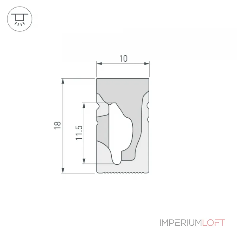 Arlight Силиконовый профиль WPH-FLEX-1018-SIDE-S10-50м WHITE Силикон 040828