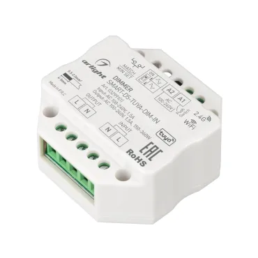 Диммер SMART-D5-TUYA-DIM-IN 230В 1.5A TRIAC WiFi 2.4G Arlight IP20 032991(1)