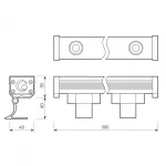 Линейный прожектор AR-LINE-500-6Вт Warm3000 GR 30 deg 230В Arlight IP65 037364(1)