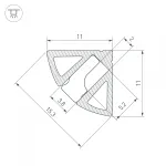 Профиль SL-KANT-H11-2000 ANOD BLACK Arlight Алюминий 044086
