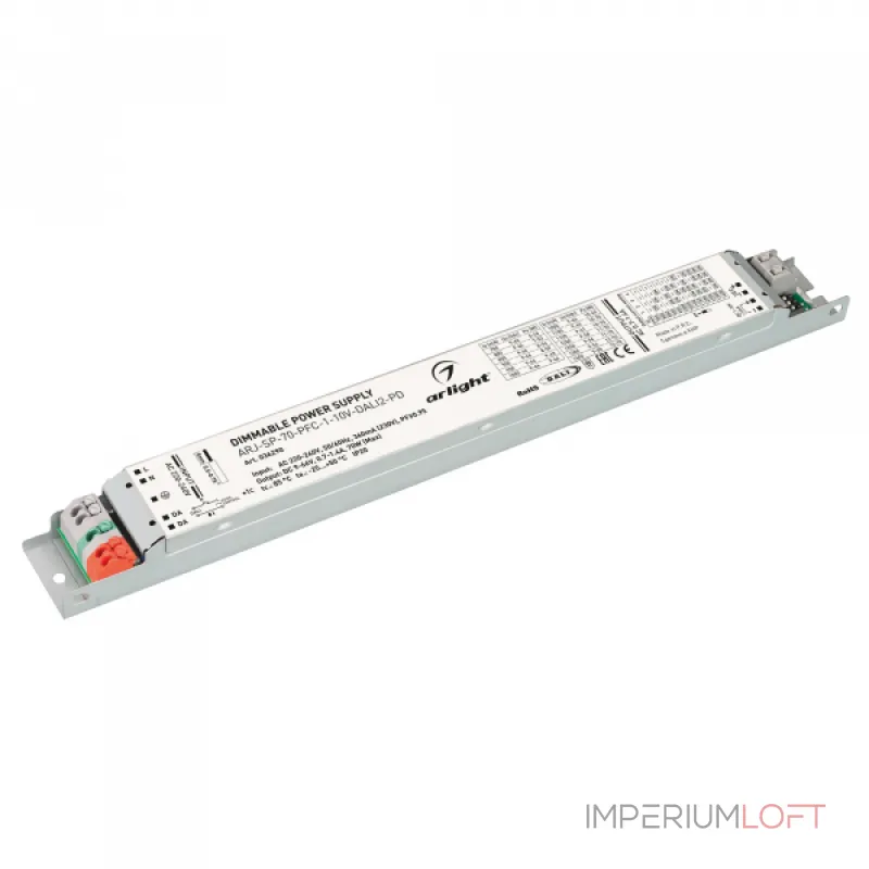 Arlight Блок питания ARJ-SP-70-PFC-1-10В-DALI2-PD 70Вт 9-66В 0.7-1.4A IP20 036290 Arlight Блок питания ARJ-SP-70-PFC-1-10В-DALI2-PD 70Вт 9-66В 0.7-1.4A IP20 036290