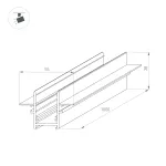 Трек встраиваемый MAG-TRACK-2538-FDW-1000 BK 5LN Arlight IP20 046284