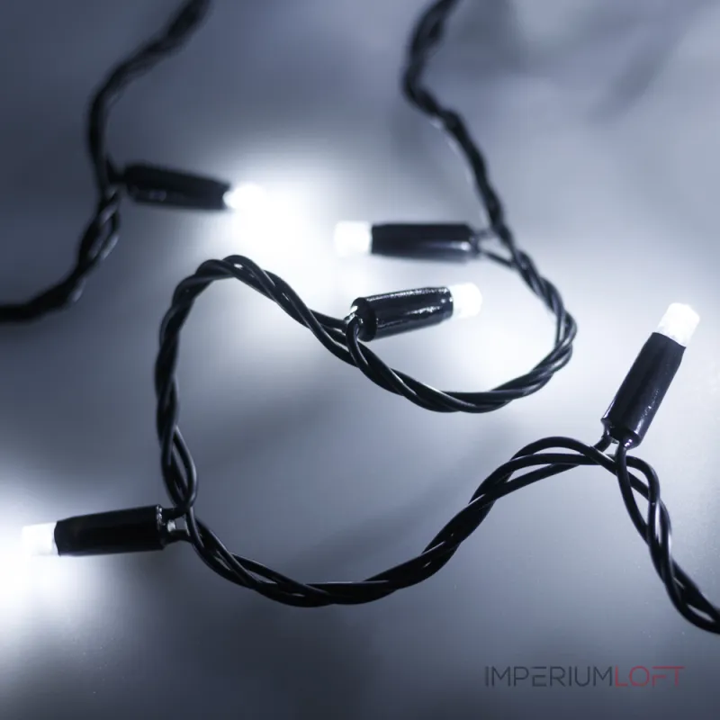 Arlight Светодиодная гирлянда ARD-STRING-PRO-10000-BLACK-100LED-FLASH WHITE 230В 7Вт Ardecoled IP65 025827