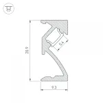 Профиль SL-BEVEL-W21-2000 ANOD Arlight Алюминий 043687