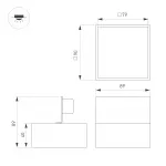 Светильник DL-GRIGLIATO-S90x90-12Вт Warm3000 BK 90 deg 230 Arlight IP40 038327(1)