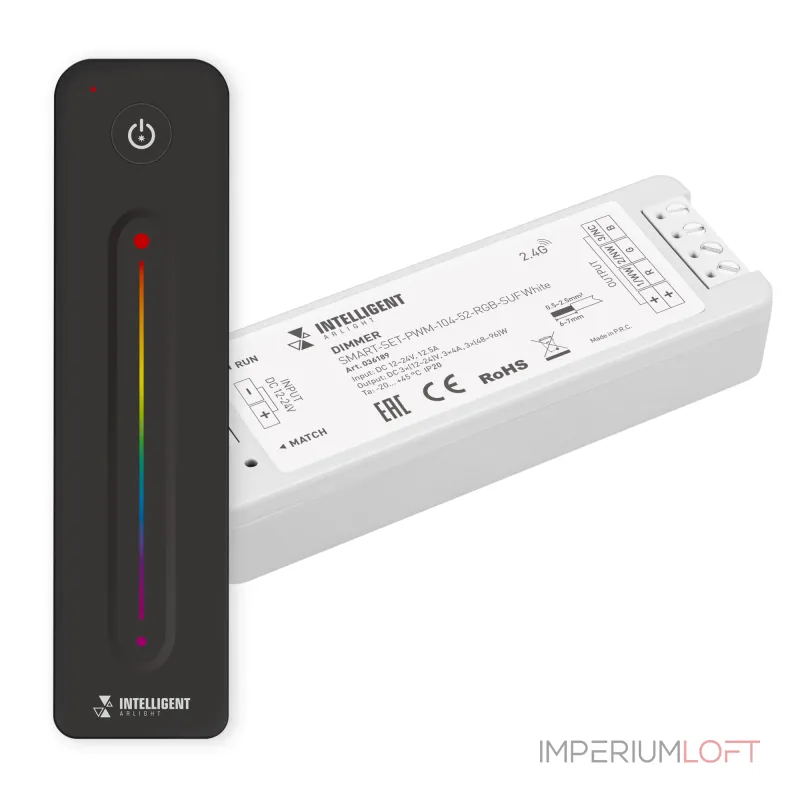 Arlight INTELLIGENT ARLIGHT Диммер SMART-SET-PWM-104-52-RGB-SUF White 12-24В 3x4A ПДУ LINE 2.4G IARL IP20 036189 Arlight INTELLIGENT ARLIGHT Диммер SMART-SET-PWM-104-52-RGB-SUF White 12-24В 3x4A ПДУ LINE 2.4G IARL IP20 036189