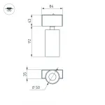 Arlight Светильник MAG-SPOT-45-R85-7Вт Warm3000 BK 24 deg 24В DALI IP20 046588