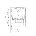 Arlight Профиль KLUS-POWER-W50-2000 ANOD Алюминий 030303