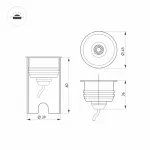 Arlight Светильник KT-AQUA-R45-3Вт Warm3000 SL 45 deg 12В Герметичный 047698