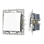Arlight Механизм выключателя одноклавишный непроходной SWT-MK01-PL-WH 250В 16A 043710