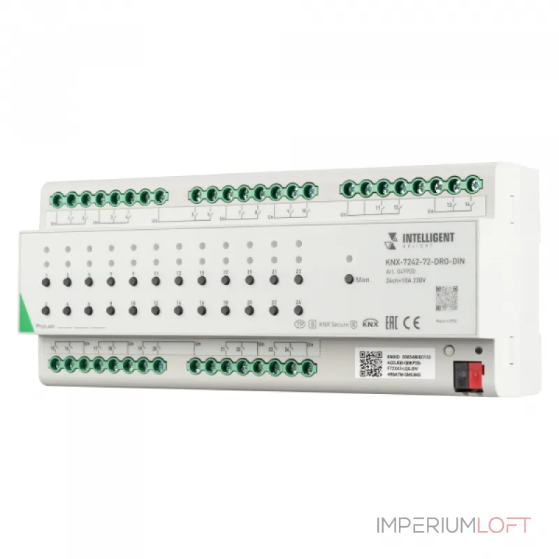 Arlight INTELLIGENT Релейный модуль KNX-7242-72-DRO-DIN Grey BUS 24x10A IARL IP20 049900