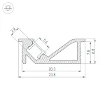 Arlight Профиль SL-BEVEL-2000 ANOD Алюминий 031120(1)