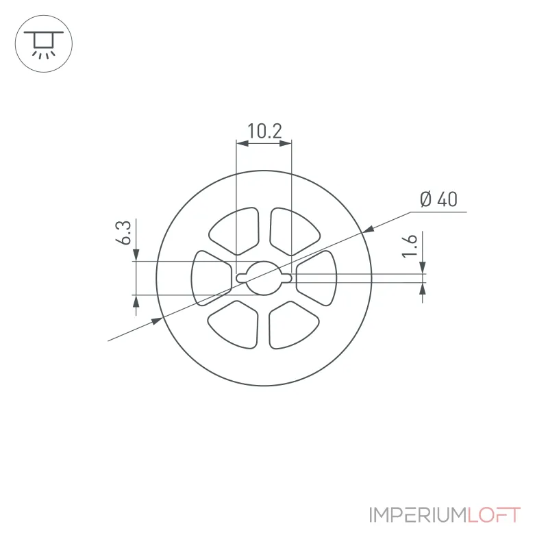 Силиконовый профиль WPH-FLEX-D40-360deg-S10-5м WHITE Arlight Силикон 045869
