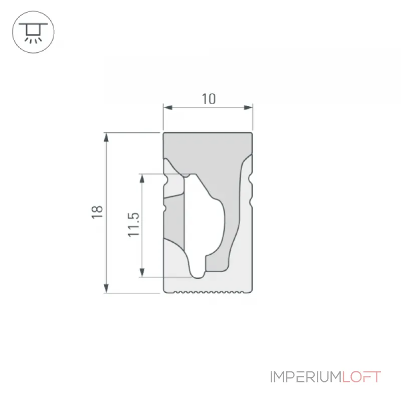Arlight Силиконовый профиль WPH-FLEX-1018-SIDE-S10-50м WHITE Силикон 040828