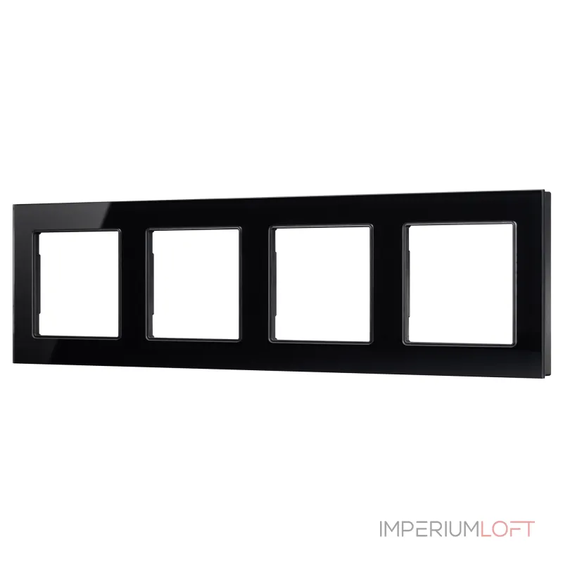Рамка стеклянная FRM-GLARE-GS-4-BK Arlight 043803