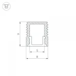 Arlight Профиль SL-MINI-8-2000 WHITE Алюминий 037109
