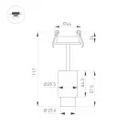 Arlight Светильник ART-NEMO-BUILT-ZOOM-R29.5-2Вт Warm3000 BK 15-45 deg 24В IP20 049769