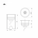Arlight Светильник KT-AQUA-R45-3Вт Warm3000 SL 45 deg 12В Герметичный 047698