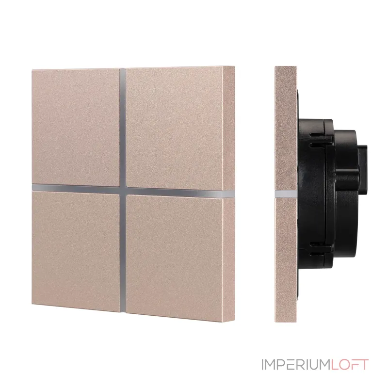 Arlight INTELLIGENT ARLIGHT Сенсорная панель KNX-304-13-IN Champagne BUS Frameless IARL IP20 039670 Arlight INTELLIGENT ARLIGHT Сенсорная панель KNX-304-13-IN Champagne BUS Frameless IARL IP20 039670