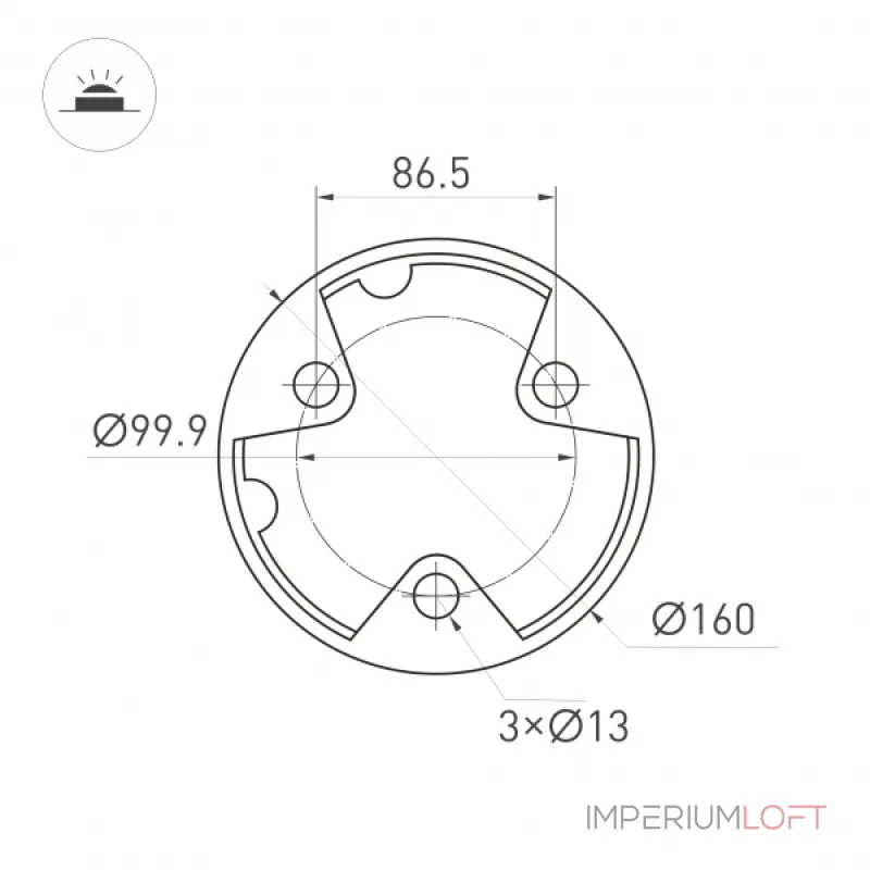 Arlight Светильник LGD-GUIDE-BOLL-H1000-20Вт Warm3500-MIX GR 280 deg 230В IP65 047690