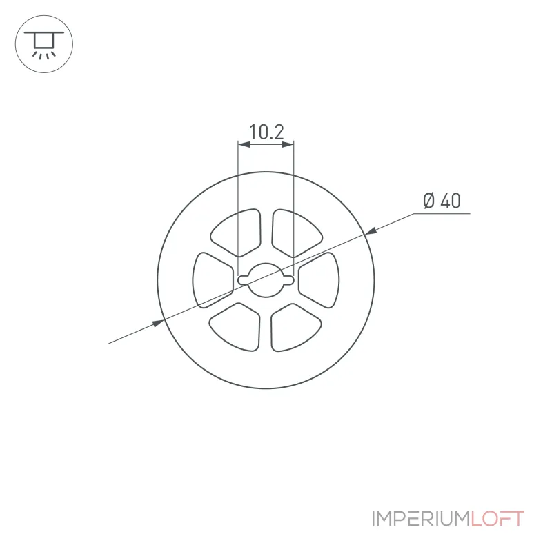 Силиконовый профиль WPH-FLEX-D40-360deg-S10-5м WHITE Arlight Силикон 045869