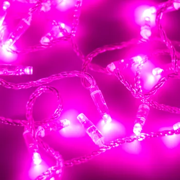 Arlight Светодиодная гирлянда ARD-STRING-CLASSIC-10000-CLEAR-100LED-FLASH PINK 230В 7Вт Ardecoled IP65 025792