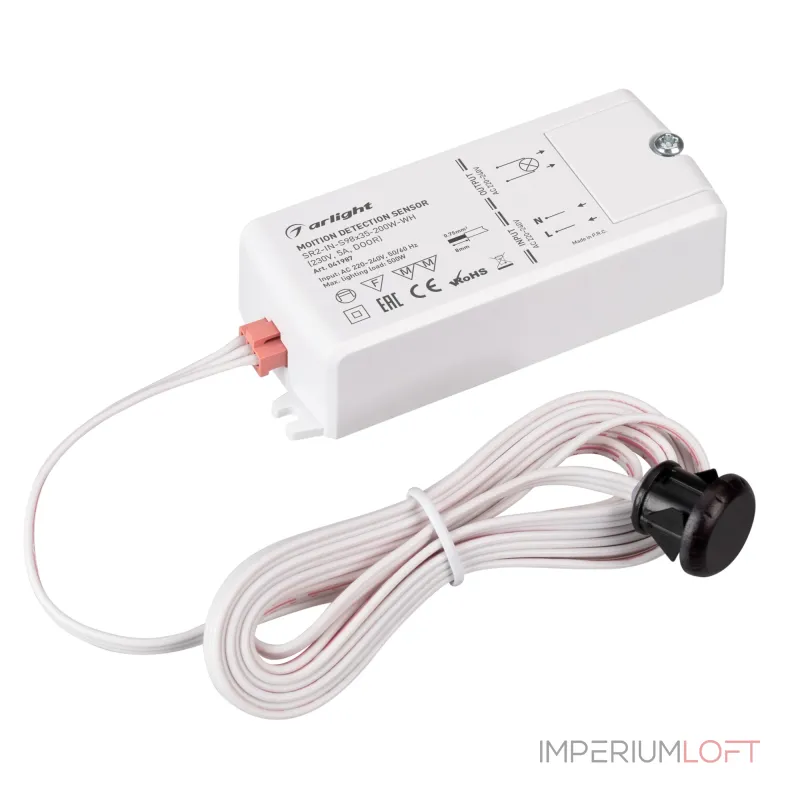 Arlight ИК-датчик SR2-IN-S98x35-200Вт-WH 230В 5A DOOR IP20 041987 Arlight ИК-датчик SR2-IN-S98x35-200Вт-WH 230В 5A DOOR IP20 041987