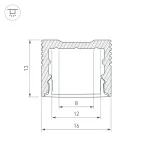 Arlight Профиль SL-SLIM-H13M-2000 WHITE Алюминий 037108