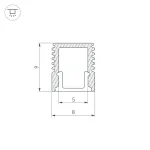 Arlight Профиль SL-MINI-8-2000 WHITE Алюминий 037109