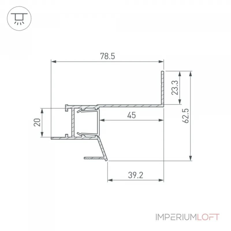 Arlight Профиль СEIL-S18-SHADOW-SIDE-3000 ANOD BLACK Алюминий 047639