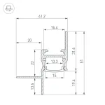 Arlight Профиль СEIL-S14-SHADOW-T-2000 WHITE Алюминий 040778