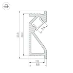 Arlight Профиль SL-BEVEL-2000 ANOD Алюминий 031120(1)